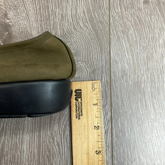 Covington Leather Suede Olive Green Slip On Loafers 9 - Picture 16 of 16